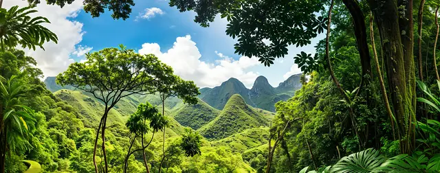 Lost In The Jungle: an 8192 × 4096 equirectangular 360° panorama from the nature packs
