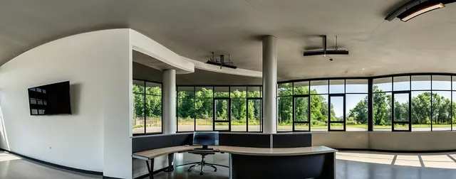 Modern Office: an 8192 × 4096 equirectangular 360° panorama from the interiors packs