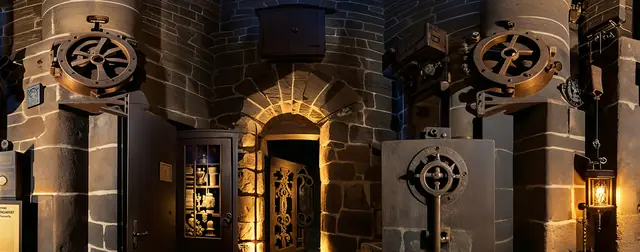 Dimly Lit Escape: an 8192 × 4096 equirectangular 360° panorama from the escape packs